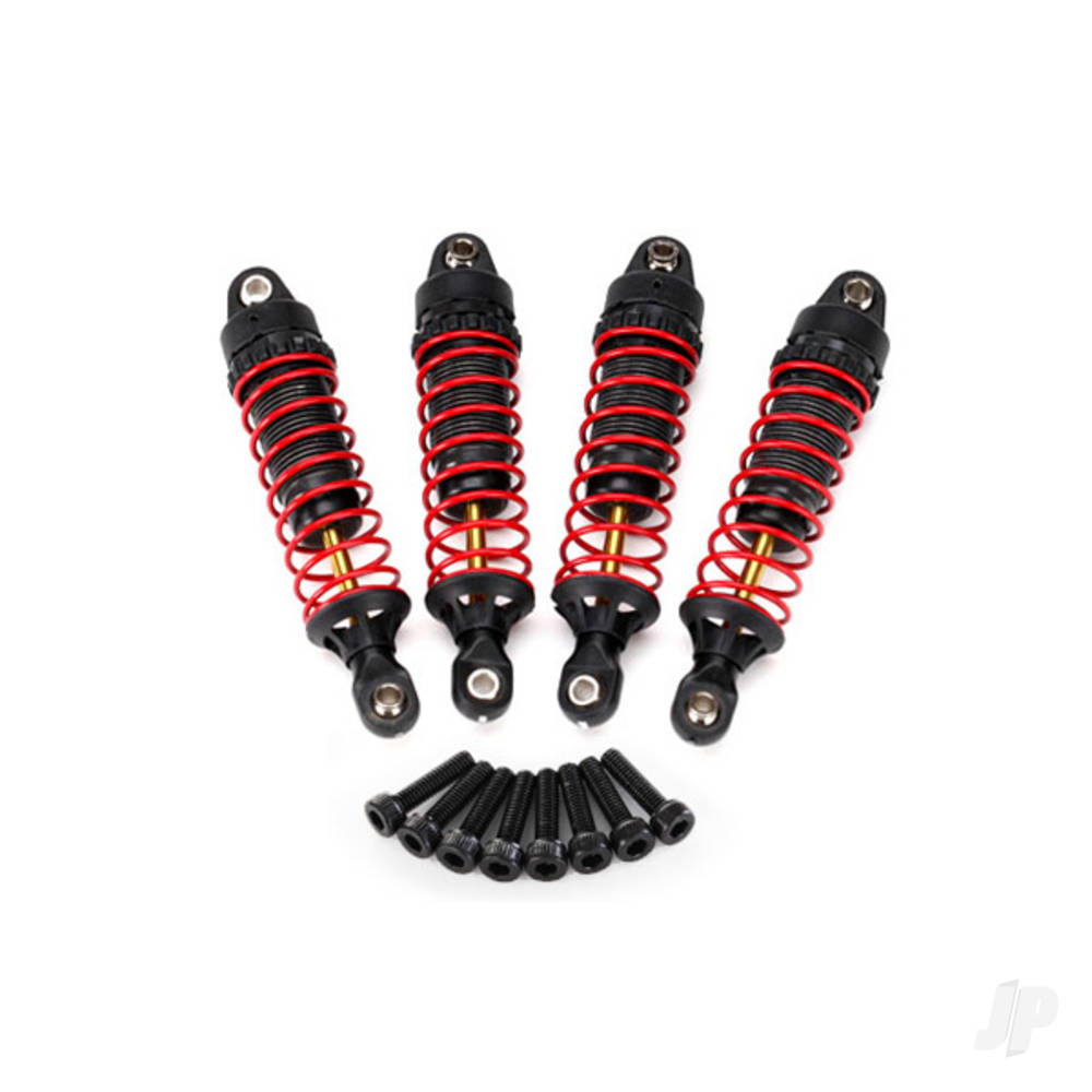 Traxxas Shocks, GTR Hard-anodised, PTFE-coated aluminium bodies with TiN shafts (fully assembled with springs) (4 pcs) / 2.5x10mm CS (8 pcs)