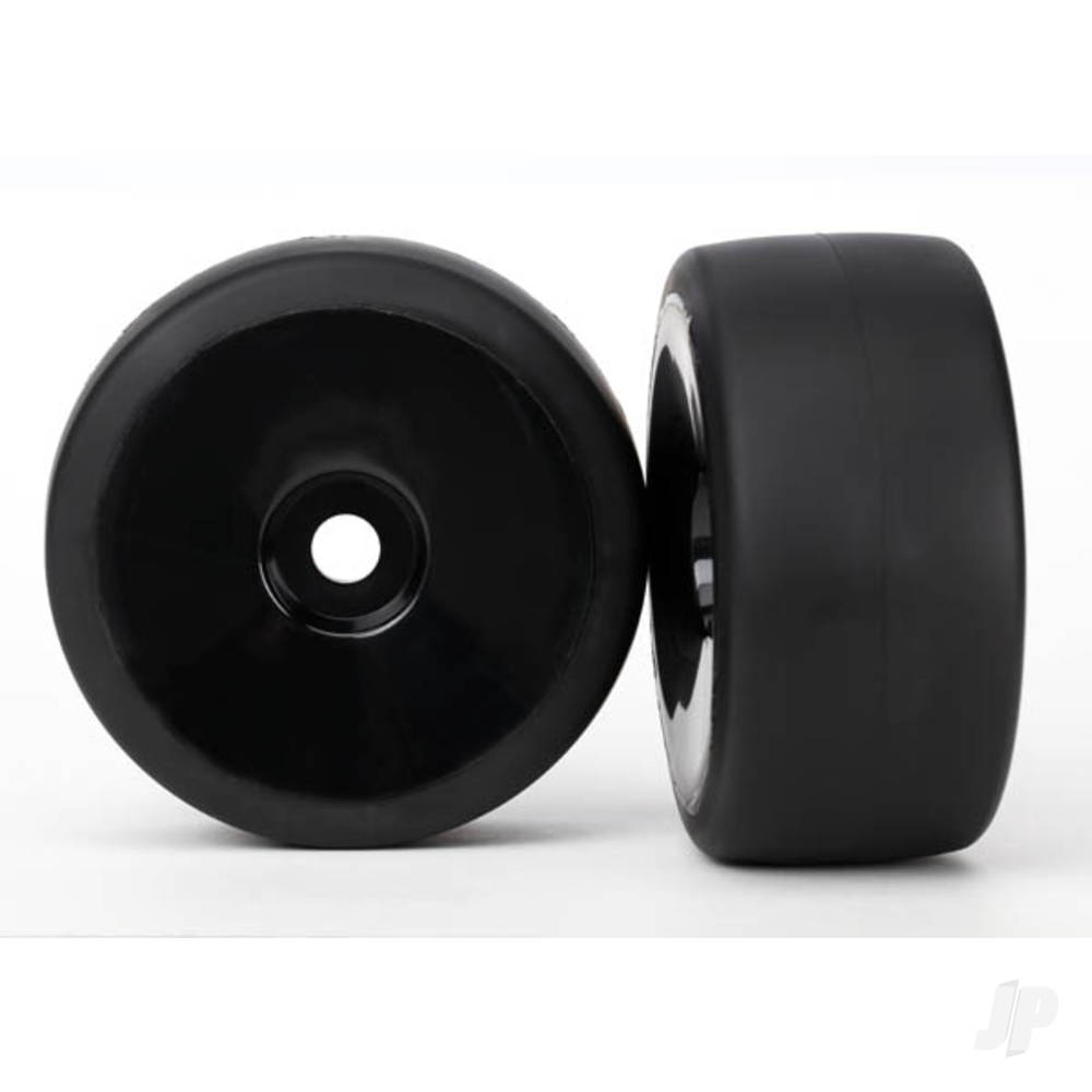 Traxxas Tyres & Wheels, Assembled Glued Slick Tyres (Front) (2 pcs)