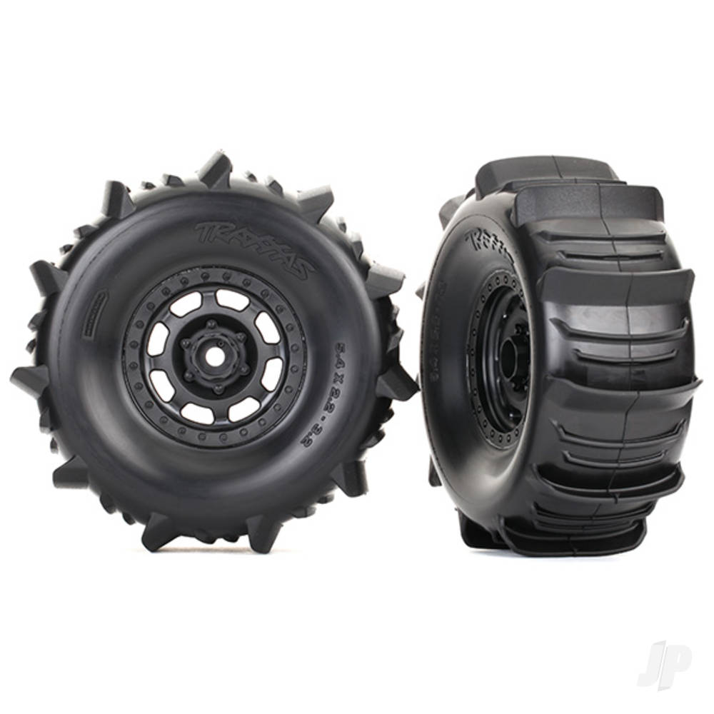 traxxas-tyres-wheels-assembled-glued-desert-racer-wheels-2-pcs