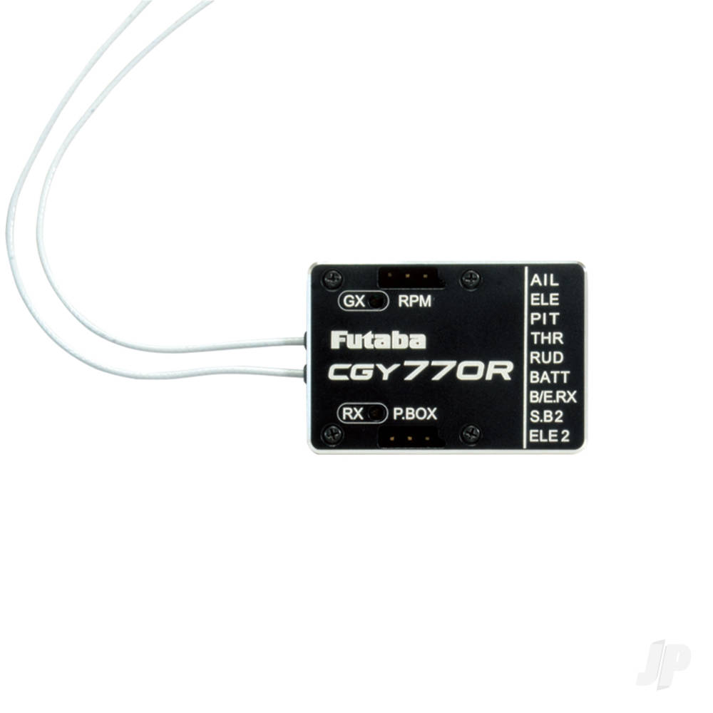 Futaba CGY770R-GPB1 3-Axis F3C/F3N/3D Helicopter Gyro, T-FHSS/FASSTest Rx and Governor with Programmer-3