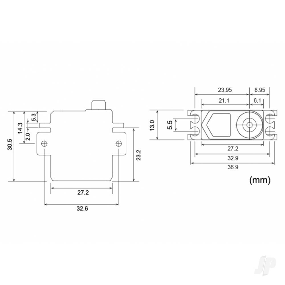 Futaba BLS-CM600 Mini Brushless Servo PWM/S.BUS2 6.5kg 0.08s 4.8V - 7.4V-3