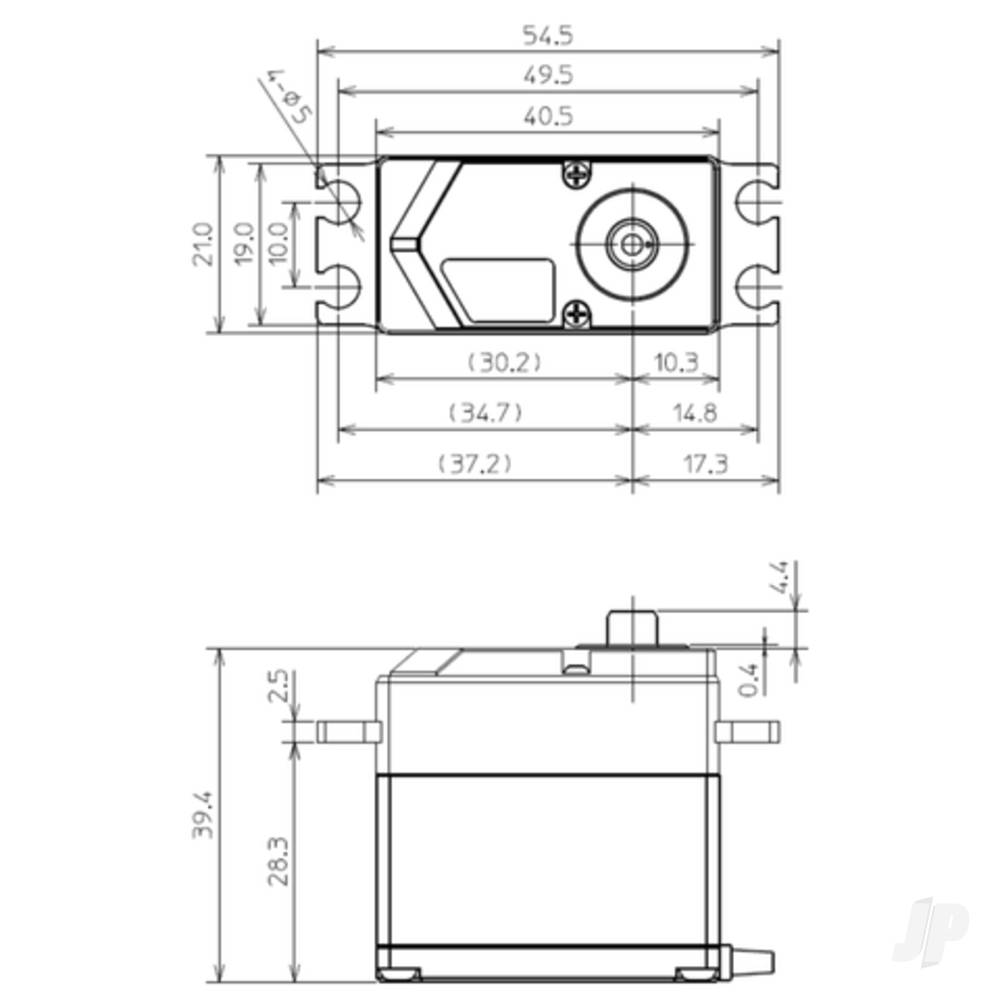 HPS-AA702 Standard Brushless Servo PWM/S.Bus2 41.0kg 0.075s 4.8V - 7.4V-4