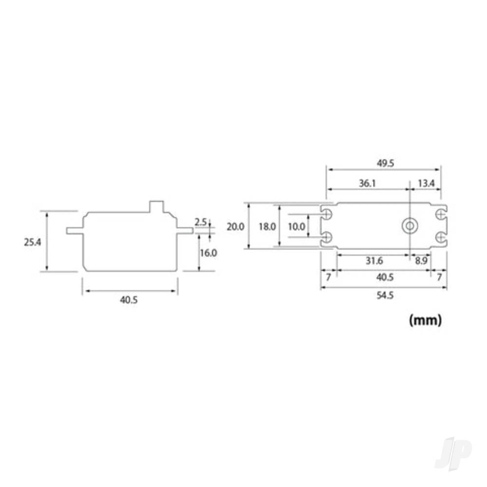 Futaba S-C400 Low Profile Digital Servo PWM/S.BUS2 8kg 0.08s 4.8V - 7.4V-4