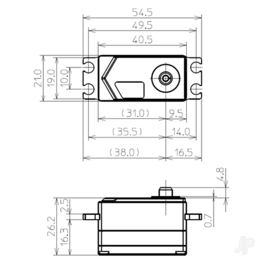 HPS-HT700 Standard Brushless Servo MG PWM/S.Bus2 9.6kg 0.045s 4.8V - 7.4V-5