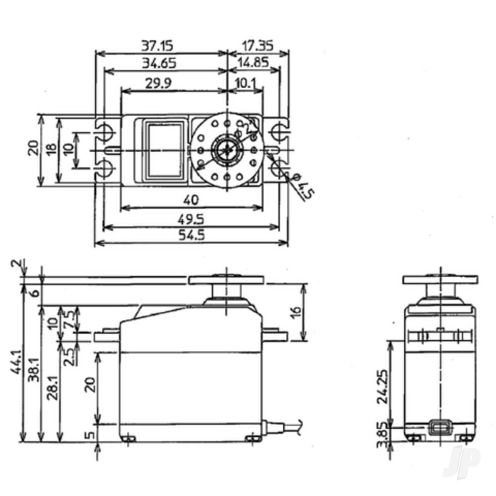 S-U400 Standard Digital Servo PWM/S.Bus2 7.9kg 0.13s 4.8V - 7.4V (Bulk 10 pcs)-5