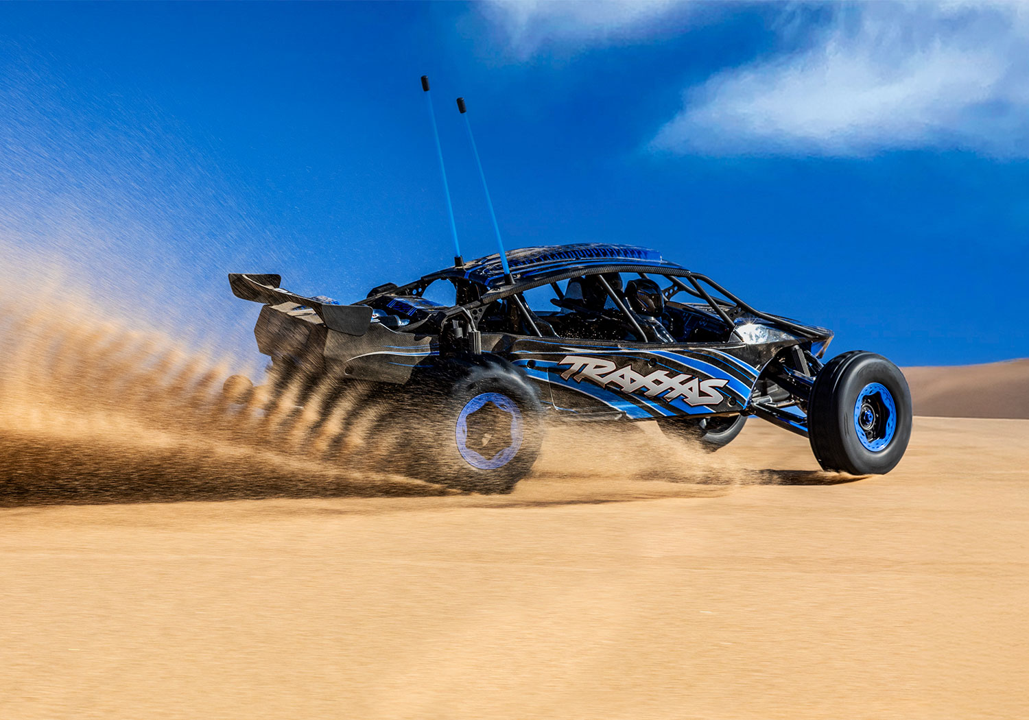 Traxxas Funco Motorsports Pro Scale 8S 2WD Electric Sand Car, Blue (+TQi 2-ch, VXL-8s, Velineon 1200XL, TSM , Replica Clipless Body)-10