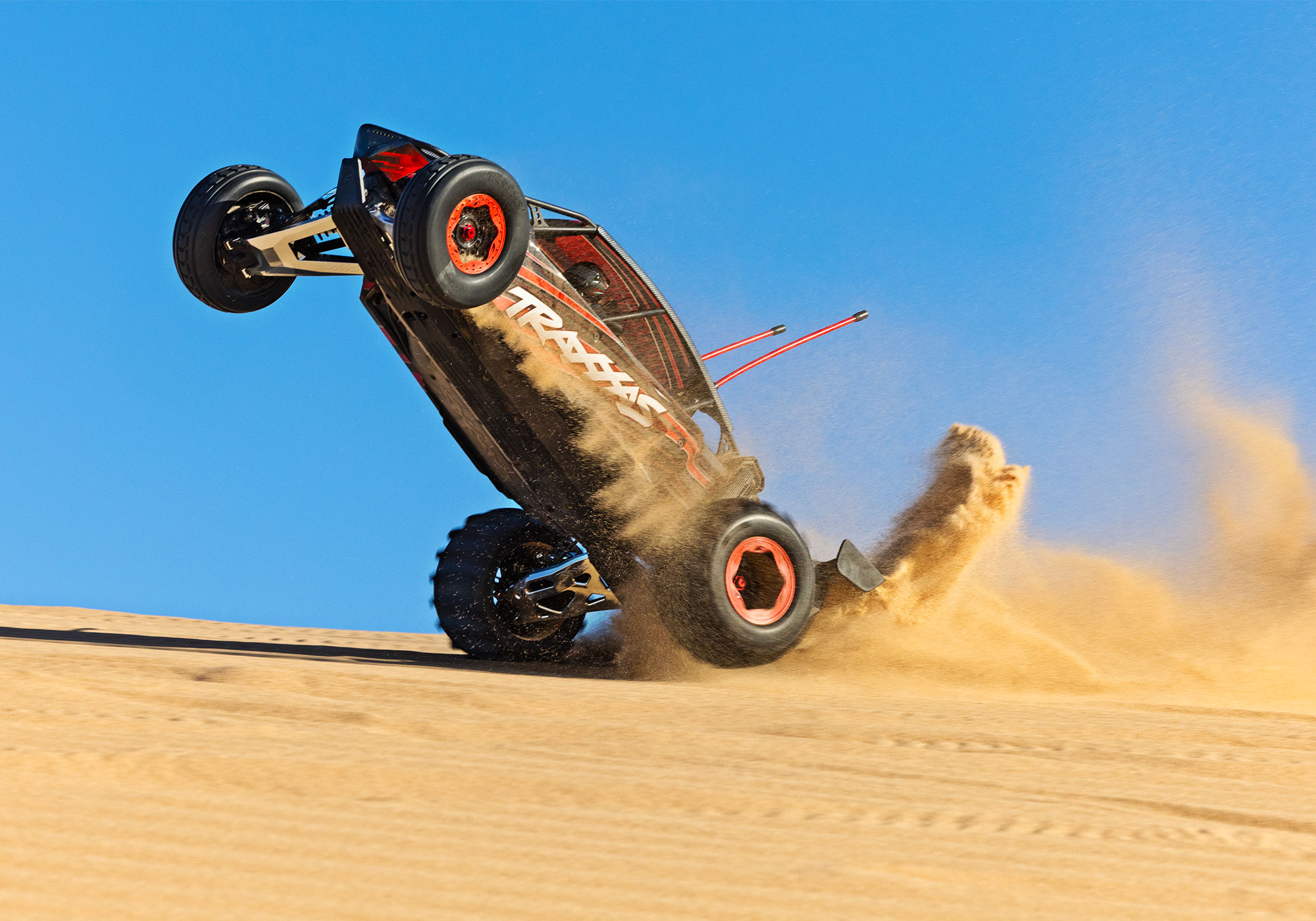 Traxxas Funco Motorsports Pro Scale 8S 2WD Electric Sand Car, Red (+TQi 2-ch, VXL-8s, Velineon 1200XL, TSM , Replica Clipless Body)-10