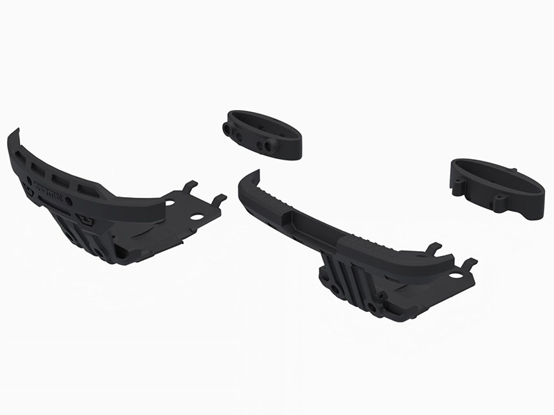 arrma-lower-skid-and-bumper-set-granite