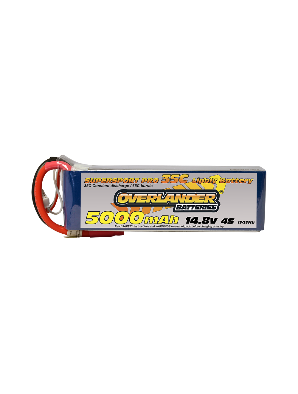 Overlander 5000mAh 14.8V 4S 35C Supersport Pro LiPo Battery With XT60