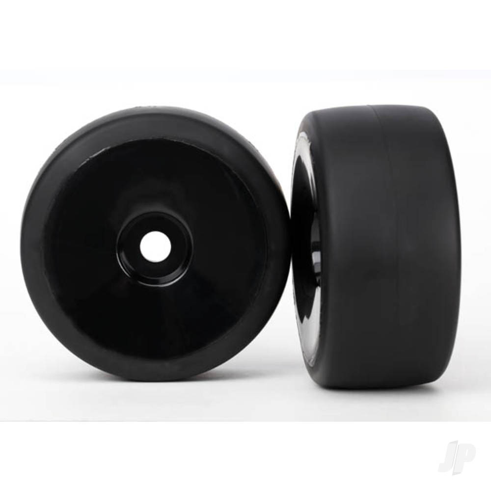 Traxxas Wheels & Tyres, Assembled Glued Slick Tyres (Rear) (2 pcs)