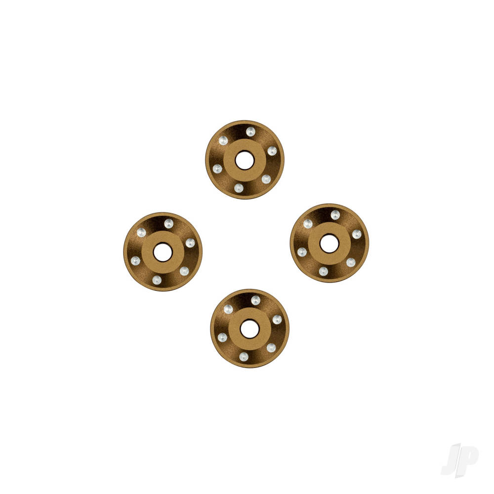 Traxxas Wheel washers, machined aluminium, bronze (4)