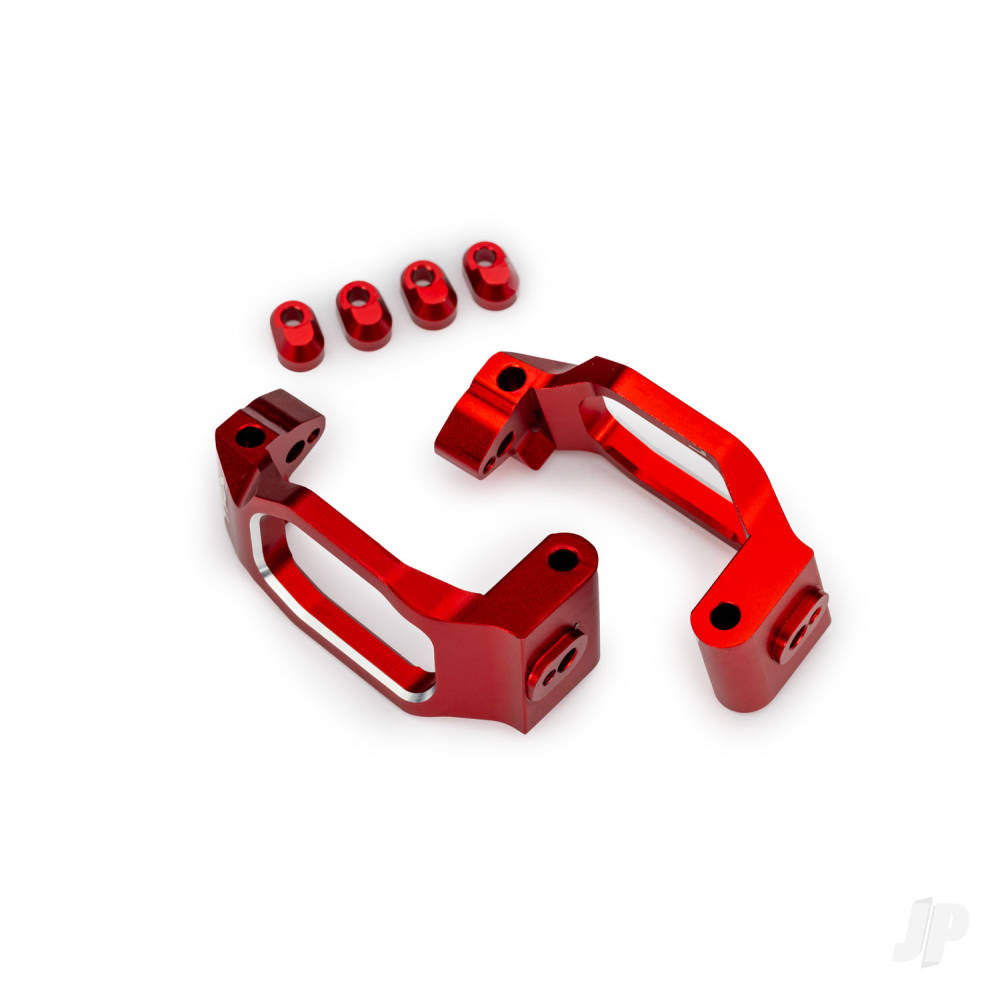traxxas-caster-blocks-6061-t6-aluminium-red-anodised-left-right-4x22mm-pin-4-3x10mm-bcs-with-threadlock-4-retainers-4