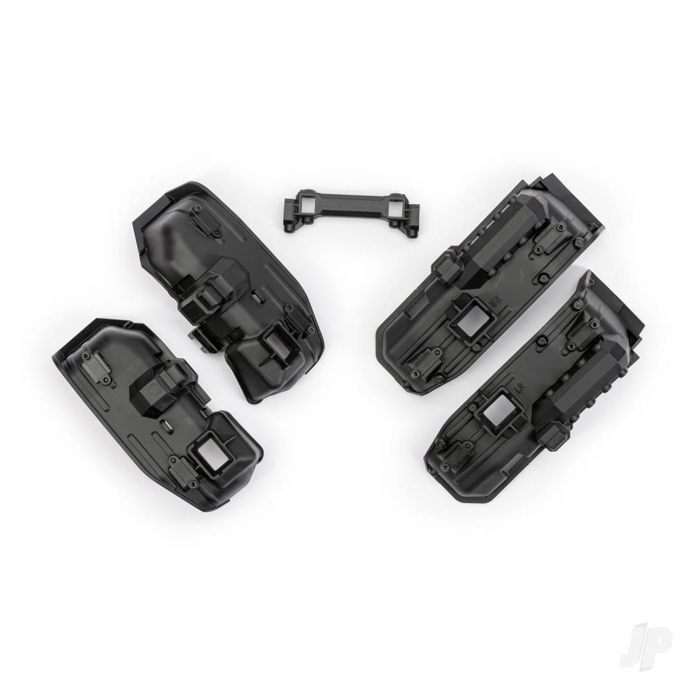 Traxxas Fenders, inner (narrow), front & rear (2 each), rock light covers (8), battery plate, body mount, 3x8 flat-head screws (4), 2.5x6 CS (10) (for clipless body mounting)