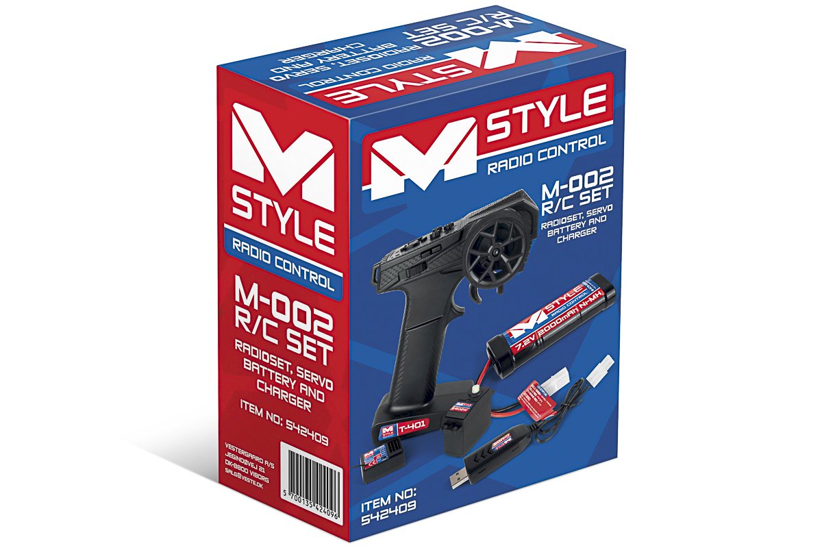 Mstyle R/C Set- Controller, Receiver, Battery, Charger, Servo