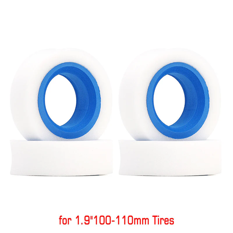 INJORA 1.9" Dual Stage Foam Inserts With Blue EVA Inner Ring For 100-110 114-120mm Tires