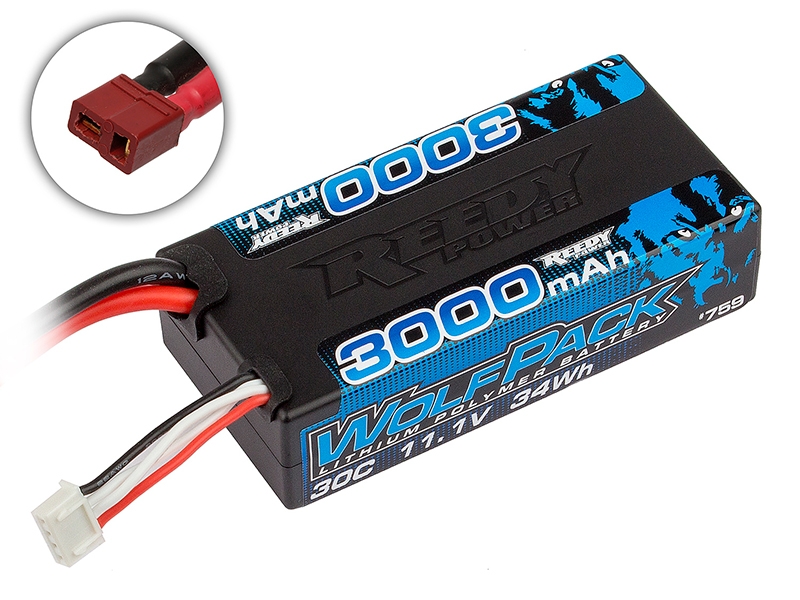 Reedy Wolfpack Lipo 3000mah 30c 11.1v Shorty W/tplug
