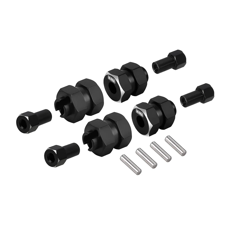 INJORA 9mm(+5mm) Stainless Steel Extended Wheel Hexes For 1/24 SCX24 AX24