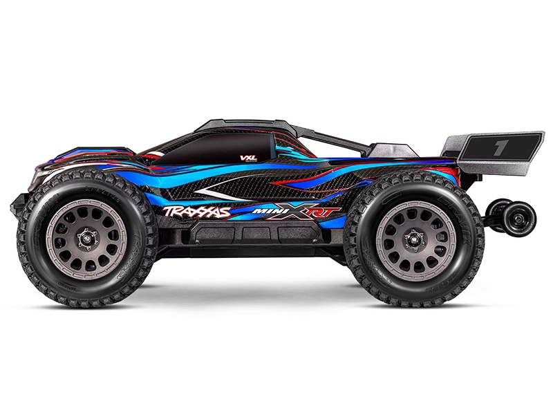 traxxas-mini-xrt-vxl-3s-4wd-rtr-race-truck-blue-tqi-2-ch-vxl-3s-2s-lipo-usb-c-charger-clipless-body