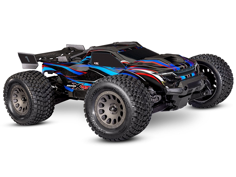 traxxas-mini-xrt-vxl-3s-4wd-rtr-race-truck-blue-tqi-2-ch-vxl-3s-2s-lipo-usb-c-charger-clipless-body