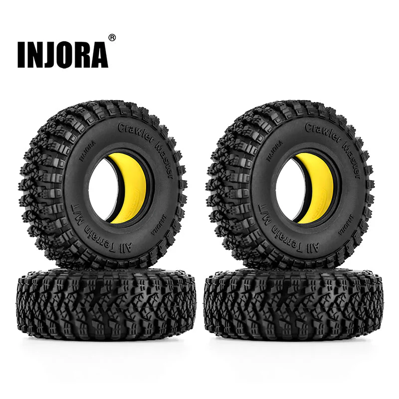 INJORA 1.0" 58*20mm Tires & Silicone Rubber Inserts Combo (4) (T1008)