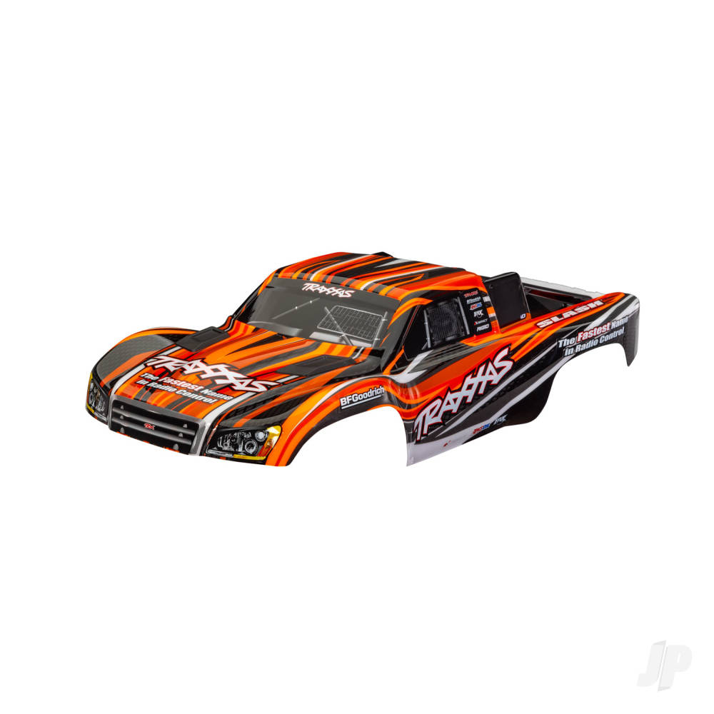 traxxas-body-slash-4x4-also-fits-slash-vxl-slash-2wd-orange-painted-decals-applied-assembled-with-front-rear-latches-for-clipless-mounting-2