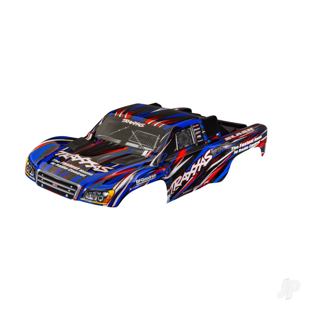 traxxas-body-slash-4x4-also-fits-slash-vxl-slash-2wd-blue-painted-decals-applied-assembled-with-front-rear-latches-for-clipless-mounting-2