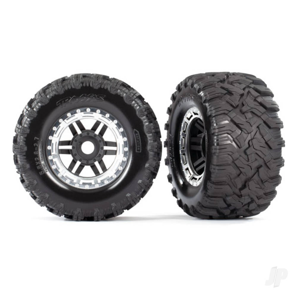 Traxxas Wheels & Tyres, Assembled Glued Maxx MT Tyres (2 pcs)