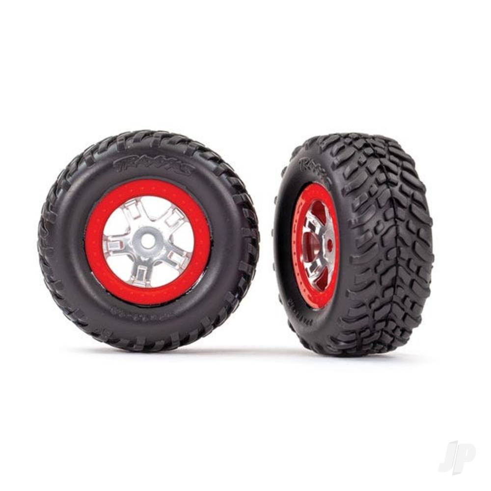 Traxxas Wheels & Tyres, Assembled Glued SCT Off-Road Racing Tyres (1 Each, Right and Left)