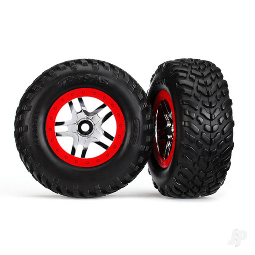 Traxxas Wheels & Tyres, Assembled Glued SCT Off-Road Racing Tyres (2 pcs)