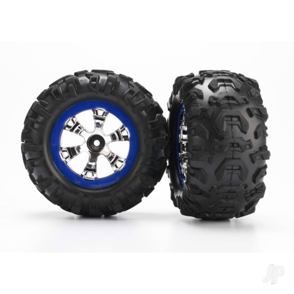 Traxxas Wheels & Tyres, Assembled Glued Canyon At Tyres (1 Left, 1 Right)