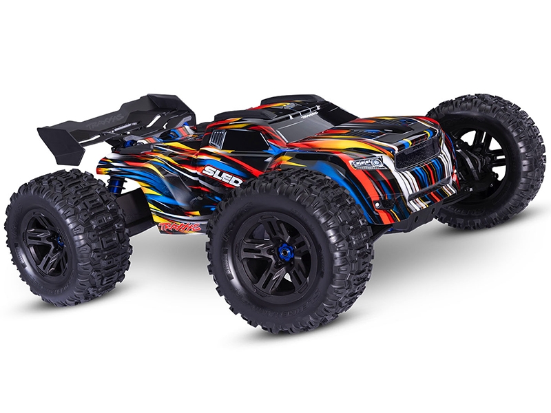 traxxas-sledge-belted-18-4wd-rtr-brushless-electric-monster-truck-blue-tqi-2-ch-tsm-vxl-6s-belted-clipless-body