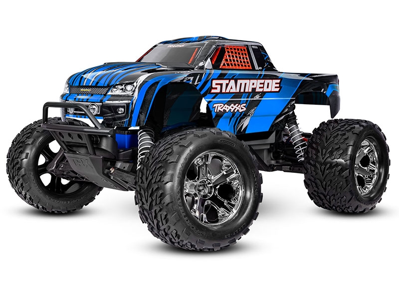 Traxxas Stampede HD 1:10 Electric 2WD RTR Monster Truck, Blue (+ TQ 2-ch, XL-5, Titan 550, 7-Cell NiMH, 4A USB-C Charger)