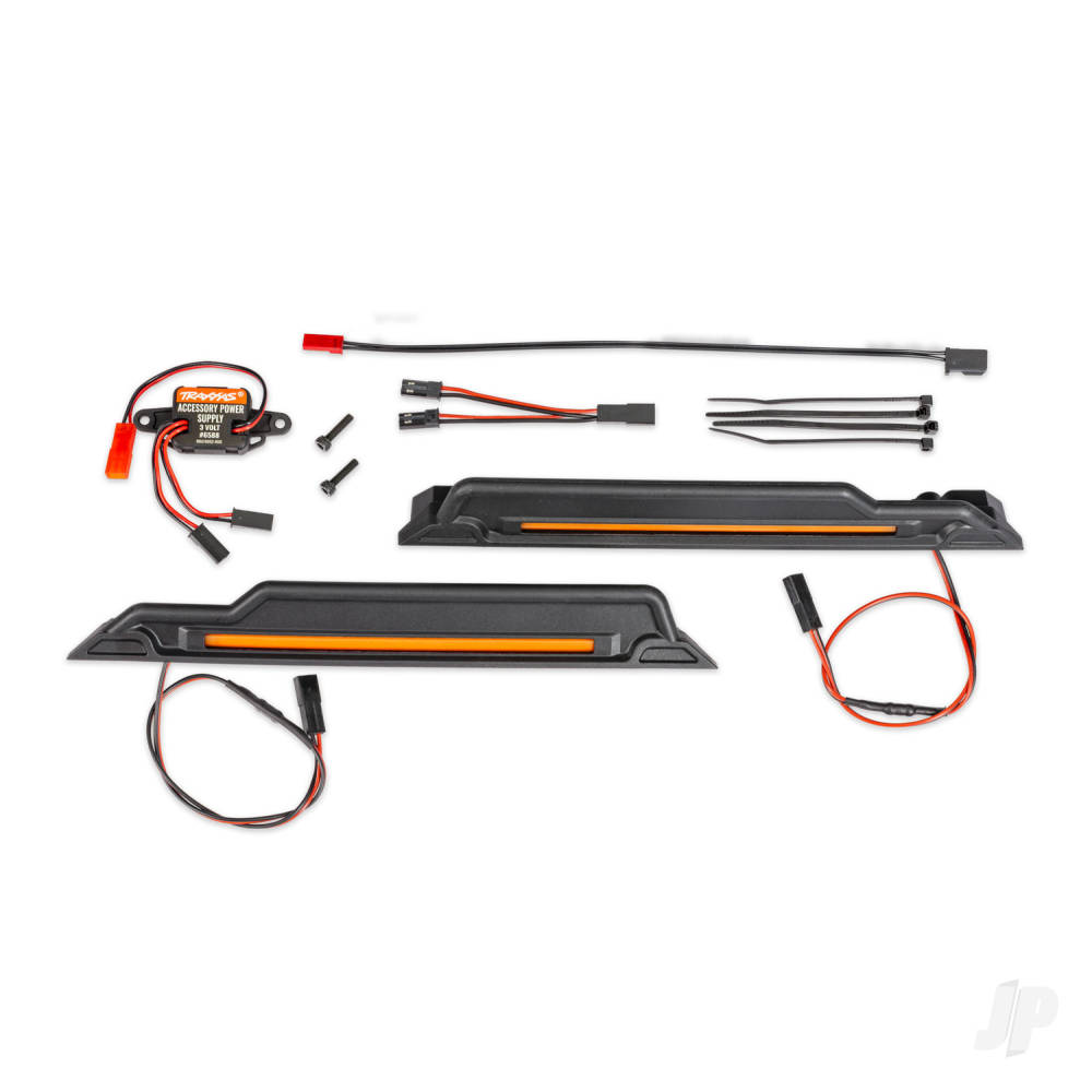 traxxas-led-light-kit-orange-complete-underbody-includes-3-volt-accessory-power-supply-power-harnesses-mounting-hardware