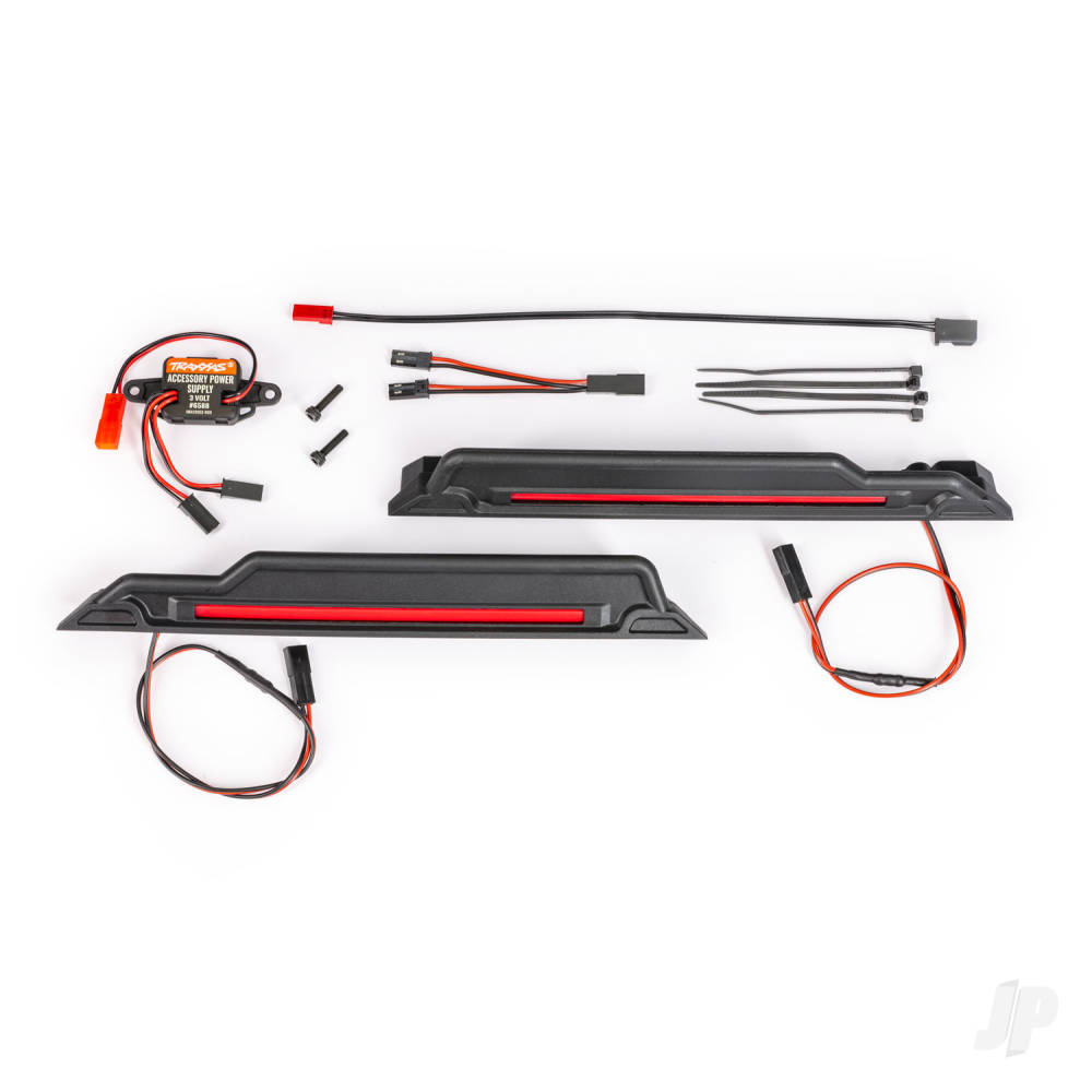 traxxas-led-light-kit-red-complete-underbody-includes-3-volt-accessory-power-supply-power-harnesses-mounting-hardware
