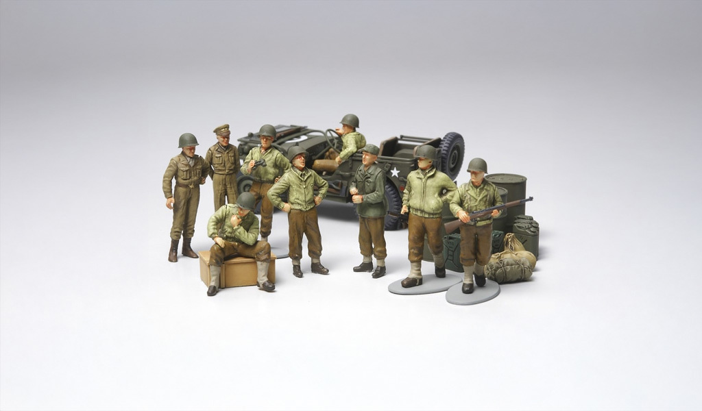 Tamiya U.S. Army WWII Infantry at Rest with Jeep