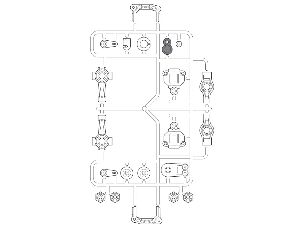 Tamiya RC TL01 B PARTS (UPRIGHT)