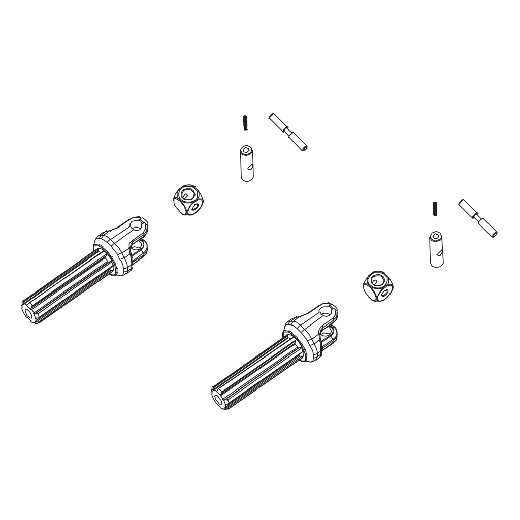 PD Racing Slider Shaft Male Assembly 2PCS