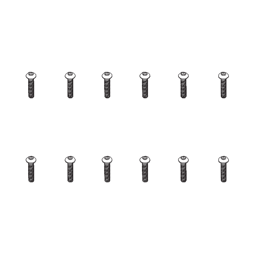PD Racing B head hex screw HM4*20   12pcs