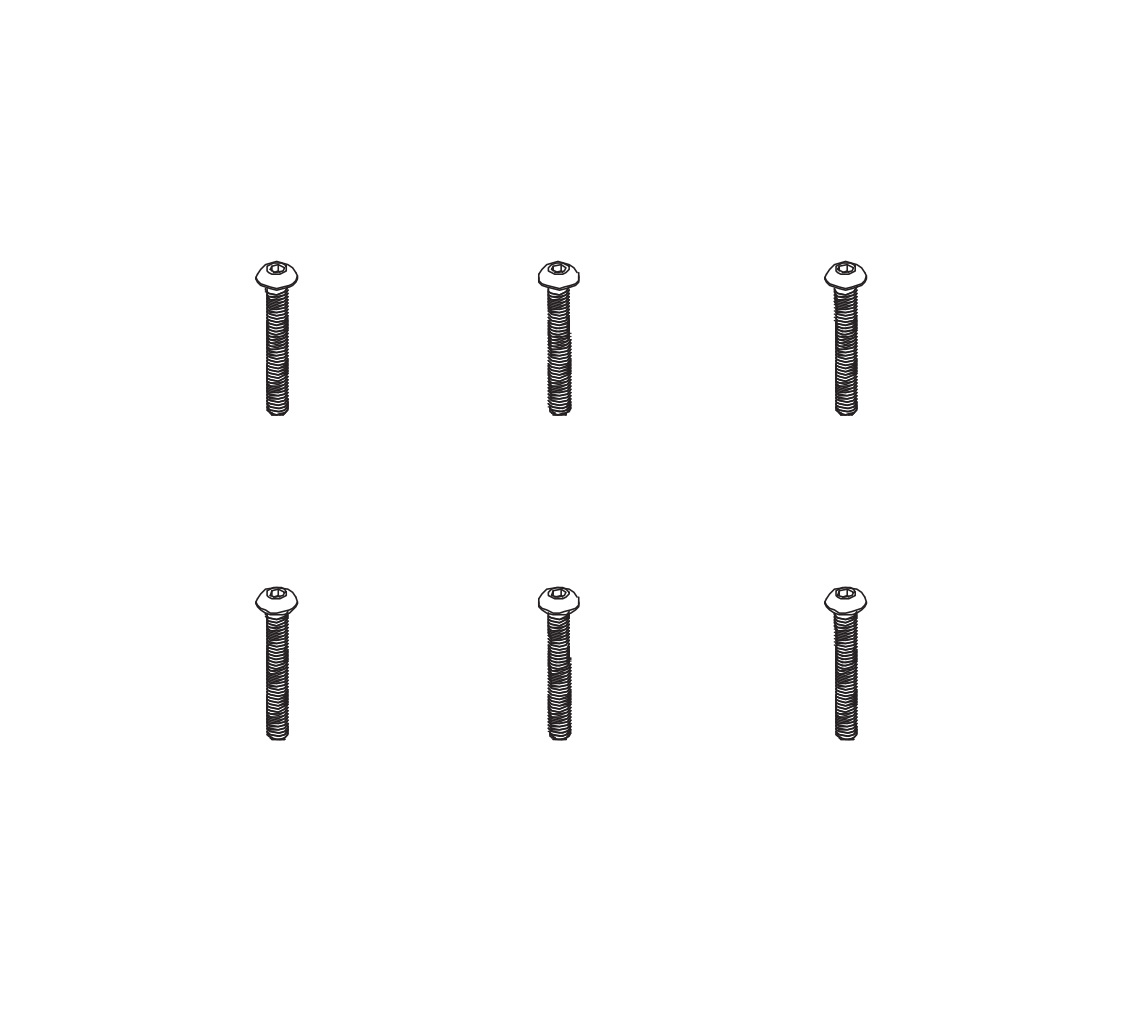 PD Racing B head hex screw HM4*30   6pcs