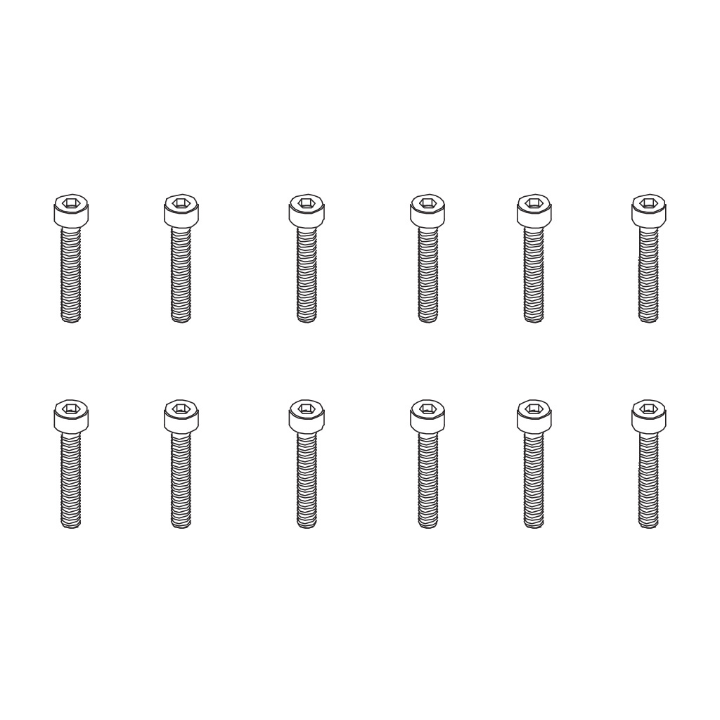 PD Racing Hex Screw HM2.5*10   12PCS