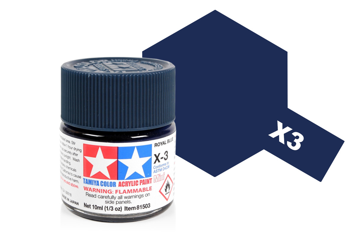 Tamiya Acrylic Mini X-3 Royal Blue