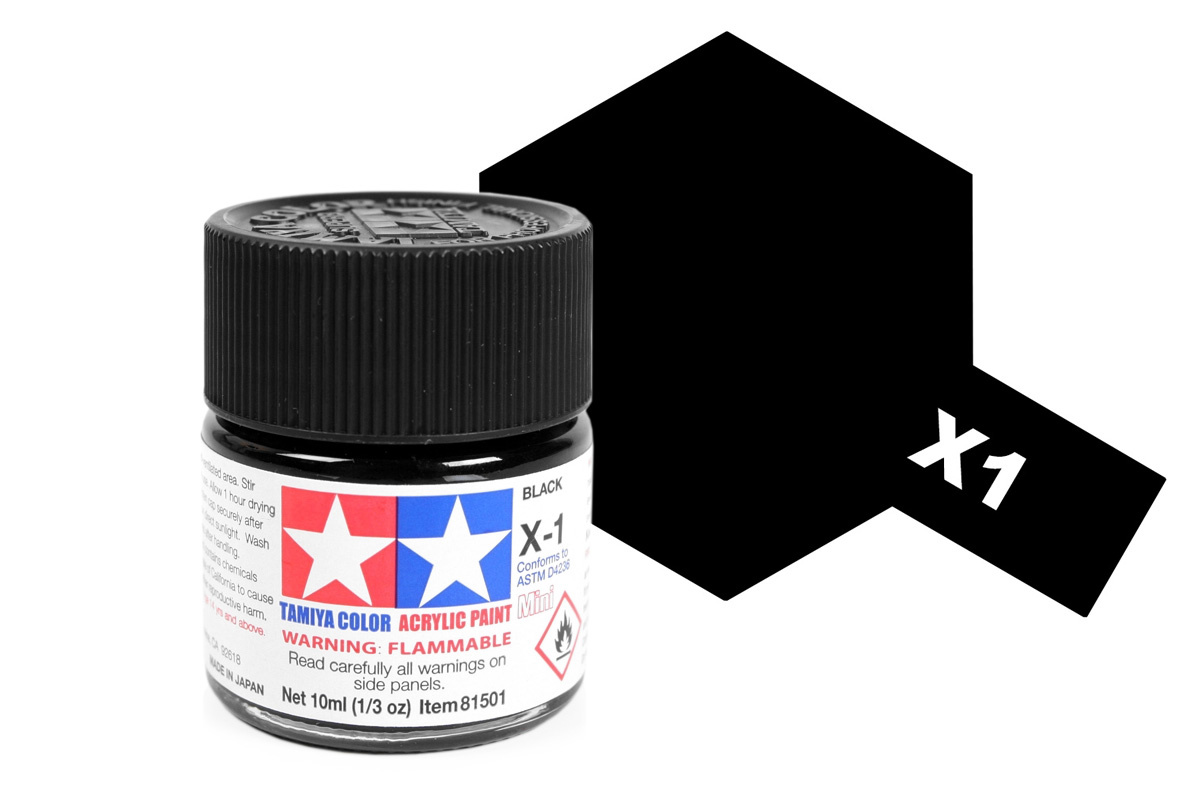 Tamiya Acrylic Mini X-1 Black