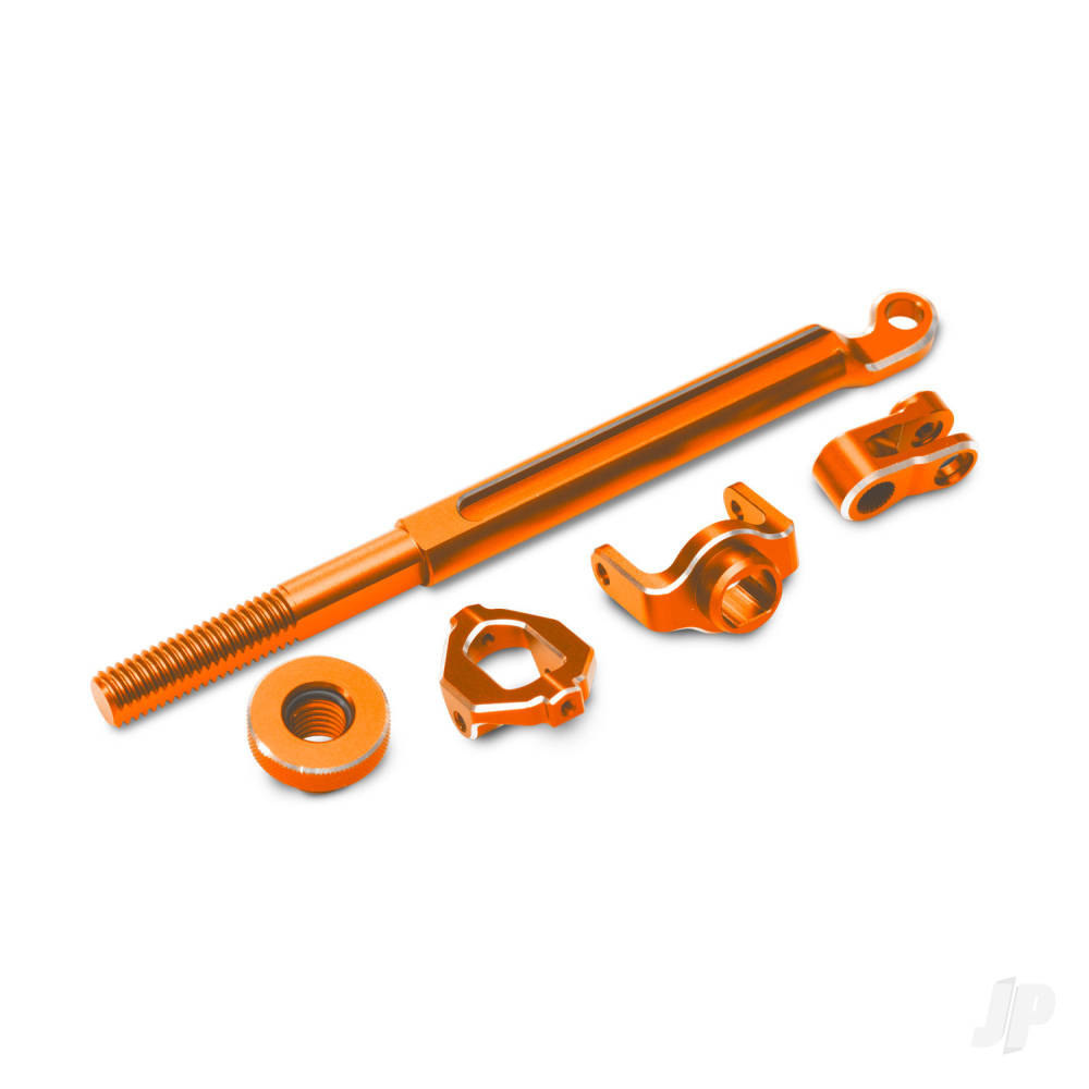 traxxas-brake-linkage-front-orange-anodised-6061-t6-aluminium-mounting-hardware