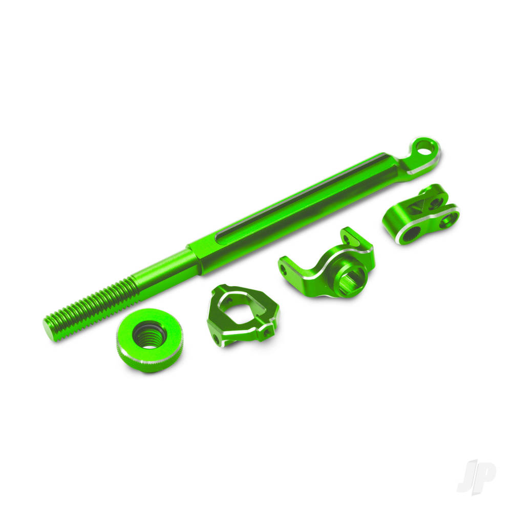 traxxas-brake-linkage-front-green-anodised-6061-t6-aluminium-mounting-hardware