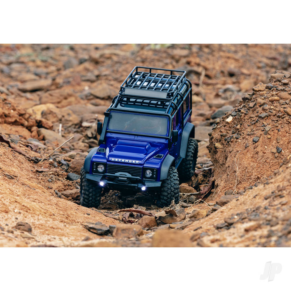 Traxxas TRX-4M Land Rover Defender 1:18 4WD Electric Trail Crawler, Light Blue (+ TQ, ECM-2.5, Titan 87T, 750mAh LiPo, USB Charger, Clipless Body)-16