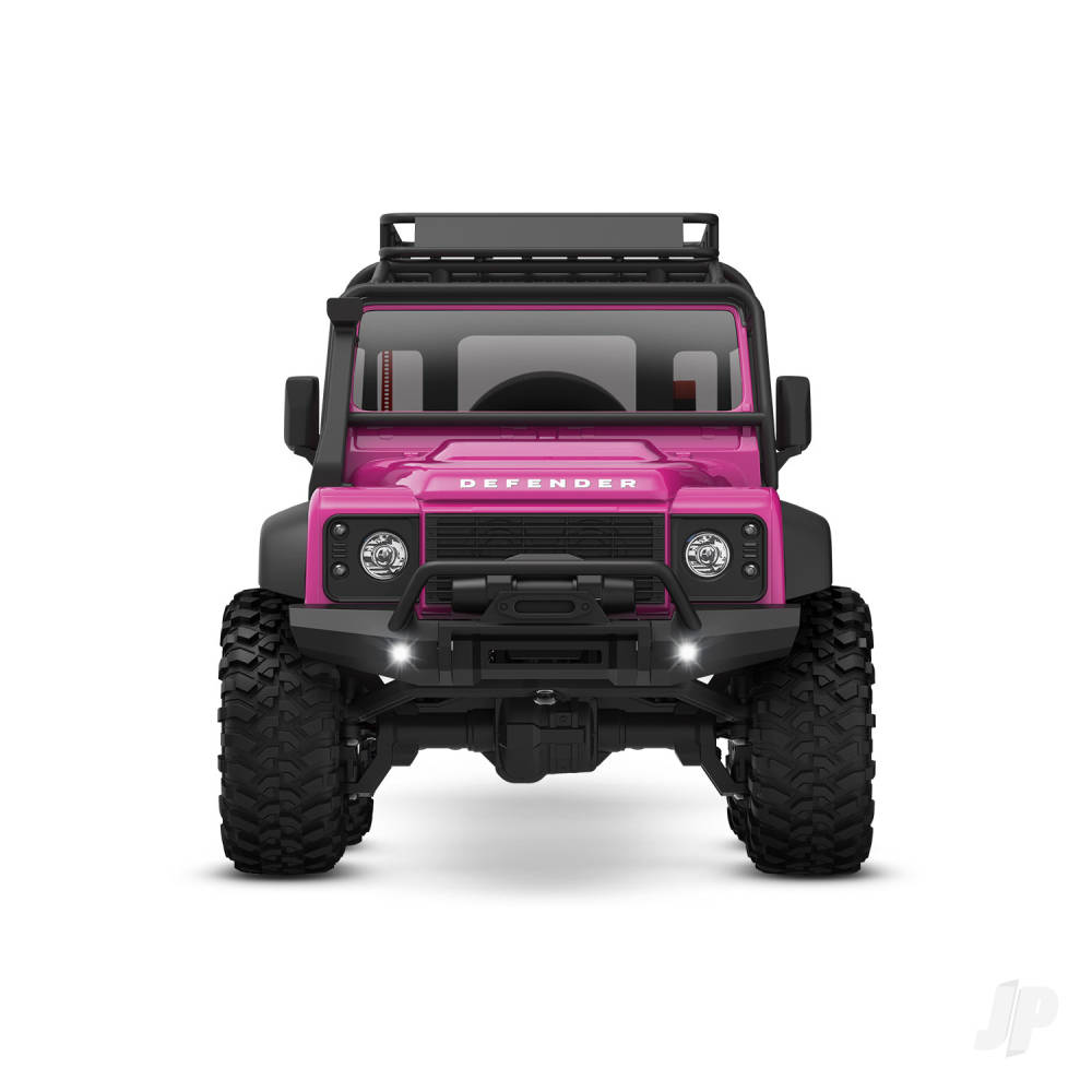 Traxxas TRX-4M Land Rover Defender 1:18 4WD Electric Trail Crawler, Pink (+ TQ, ECM-2.5, Titan 87T, 750mAh LiPo, USB Charger, Clipless Body)-3