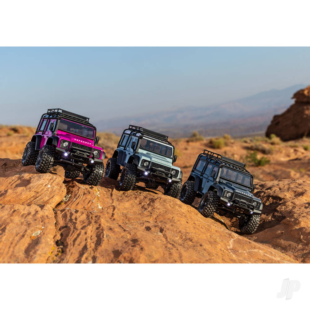 Traxxas TRX-4M Land Rover Defender 1:18 4WD Electric Trail Crawler, Pink (+ TQ, ECM-2.5, Titan 87T, 750mAh LiPo, USB Charger, Clipless Body)-15