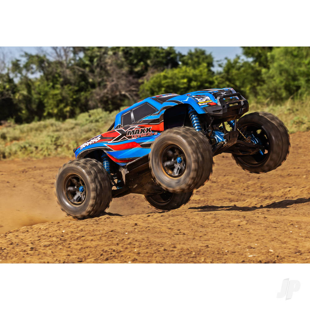 Traxxas X-Maxx Ultimate 1:6 8S 4WD Electric Monster Truck, BlueX (+ TQi 2-ch Link, VXL-8s, Velineon 1200XL, TSM)-6