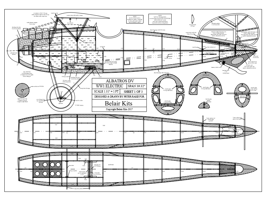 Albatros DV - 39" electric scale kit-2