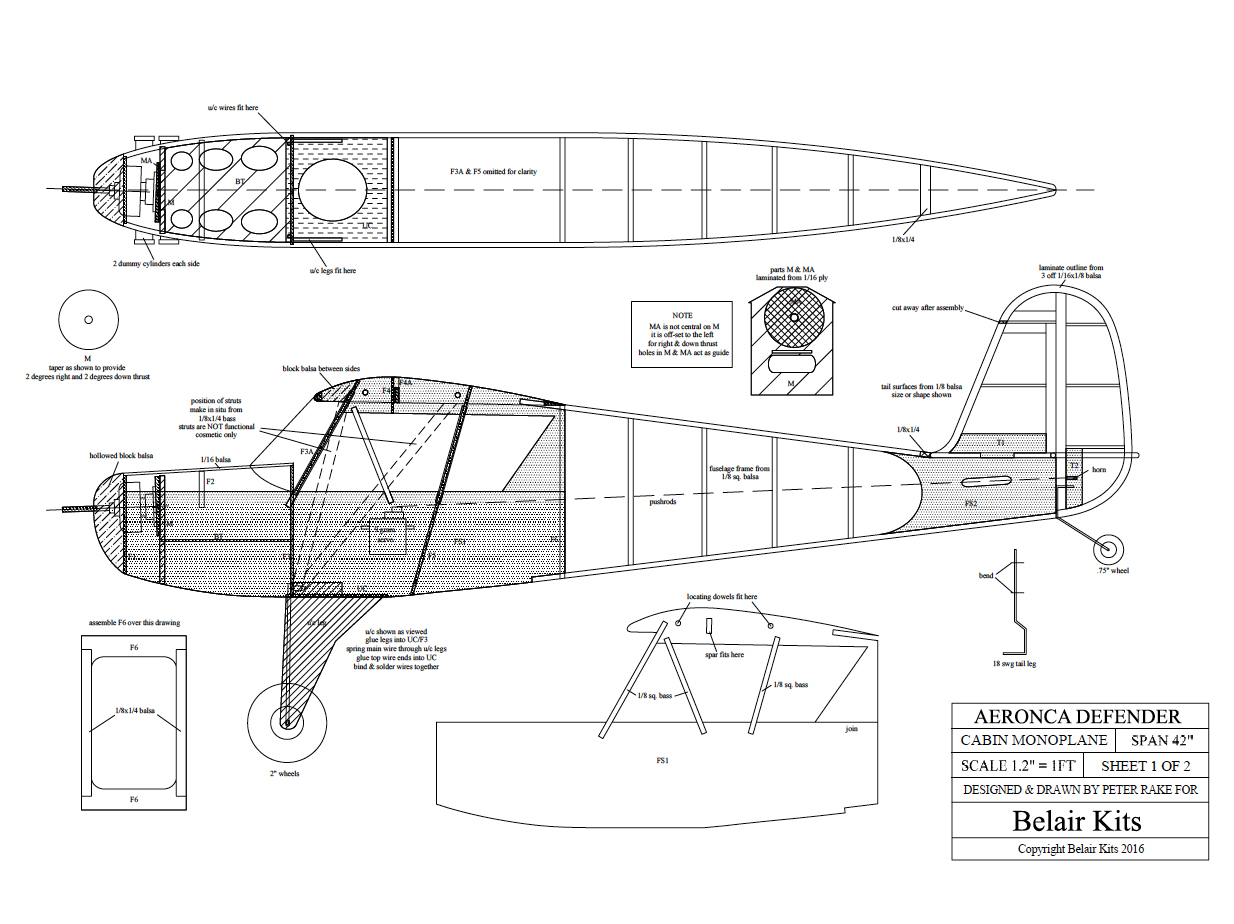 Aeronca Defender 42" electric scale kit-3